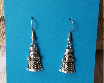 Dalek Charm Dangle Earrings - Flat Rate Shipping in US!
