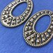 Vintage Raw Brass Large Teardrop Jewelry Finding