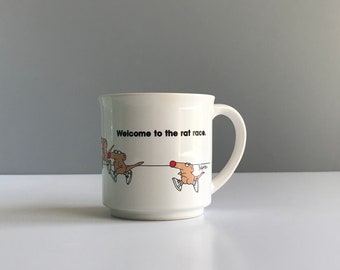 Vintage Sandra Boynton Welcome To The Rat Race Mug
