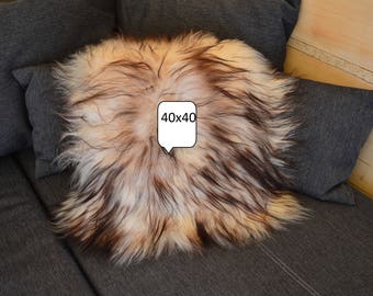 Pillows made of sheepskin decor Cushion Long Hair