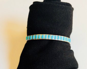 Zuni Turquoise and Sterling Silver Cuff