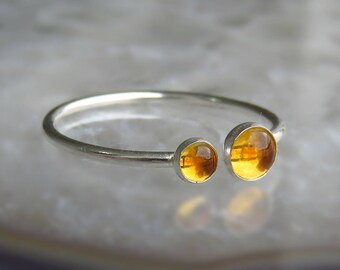Citrine Ring / Citrine Stacking Ring / November Birthstone
