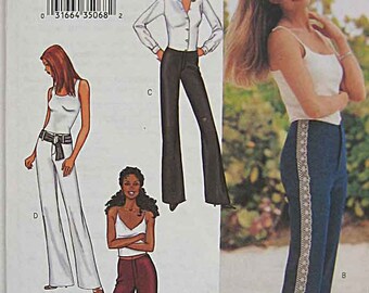 Misses' Pants with Mock Fly Zipper, Butterick 3529 Sewing Pattern Size 12, 14