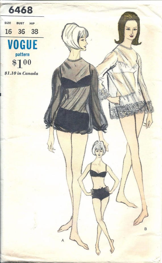 1960s bathing suit and cover-ups pattern Vogue 6468