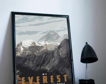 Mt Everest Poster 11x17 18x24