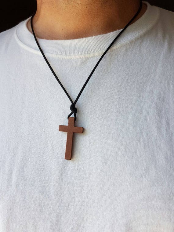 Mens Wooden Cross Mens Cross Necklace Wood Cross   Il 570xN.1238708996 752u 