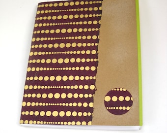 Handmade Notebook, Tribal Notebook, Small Notebook, Softcover Notebook, Kraft Notebook