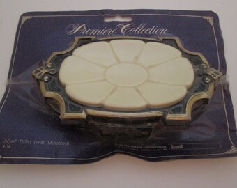 Porte-savon, Vintage, porte-savon décoratif, Scovill, bibelot, décoration salle de bain, vanité salle de bain, savon présentoir, plat de savon pour le montage mural