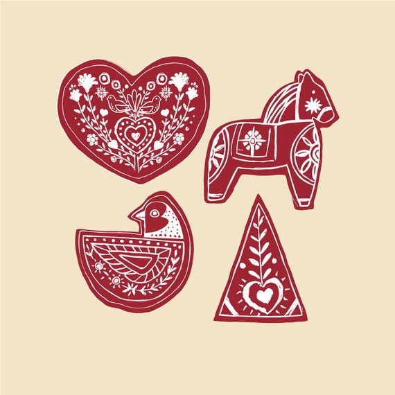 Printable Christmas Ornaments Scandinavian Style