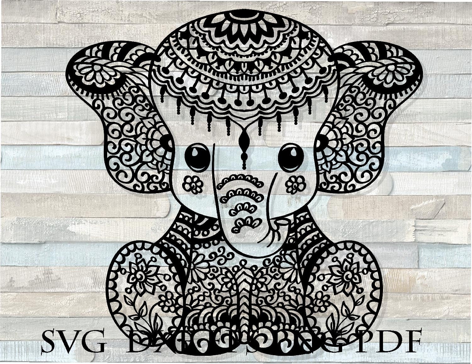 Download Layered Mandala Baby Elephant Svg Free Ideas - Layered SVG Cut File