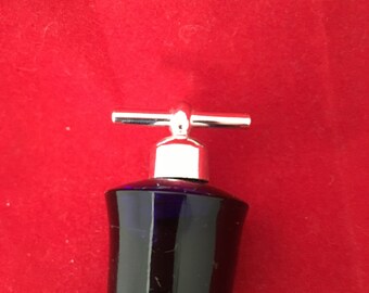 Perfume bottle blue glass mini