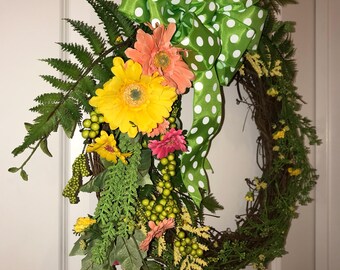 Wreath - Grapevine Spring!