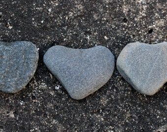 Grey Sea Stone Hearts Valentine's Day