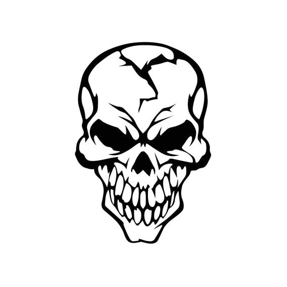 Skull Cracked Human Head Graphics SVG Dxf EPS Png Cdr Ai Pdf