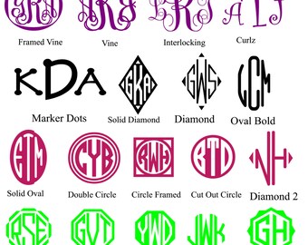 Custom Vinyl Monogram - Iron on Monogram - Custom Monogram - Custom Monogram Decal - Monogram Sticker - Monogram Iron on - Gift - Car Decal