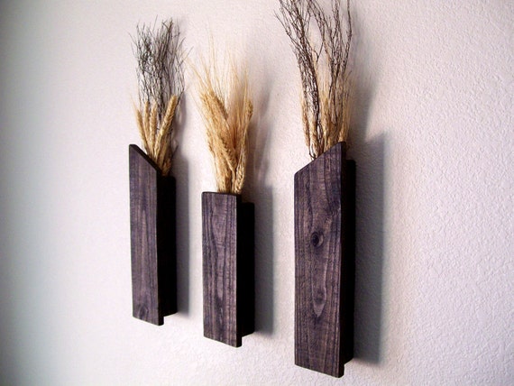 Rustic Vases Wall Vases Flower Vase Wall Sconce Floral Decor on Wall Sconces With Flowers id=84124