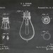 1890 Edison Light Bulb Patent Print Vers 2 Wall Art