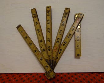 Vintage Craftsman Broken Wooden Extension Ruler #3931 PR up to 51-1/2", Antique Tool, Antique Ruler