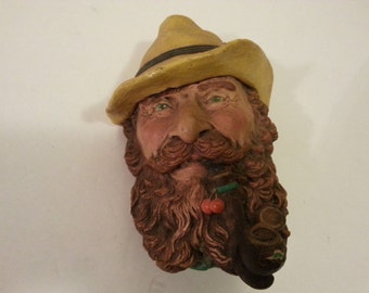Chalkware Tyrolean Alps Man Wall Hanging