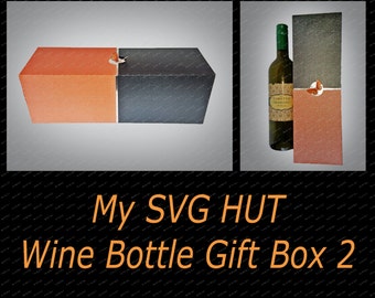 Download SVG Wine Bottle Gift Box DIGITAL download