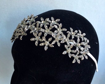 bridal headpiece - floral bridal headpiece - crystal bridal headpiece - wedding headband - bridal headband - bridal accessories.