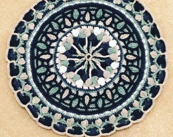 Crochet mandala wall hanging, boho wall hanging, woven wall hanging, hippy decor, bohemian decor, dream catcher, fiber art