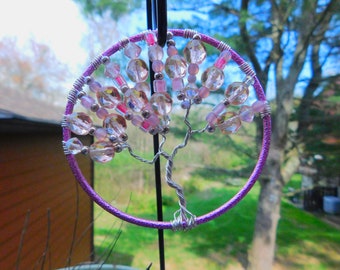 Tree of Life Suncatcher, Recycled Bangle Bracelet