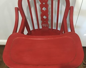 Vintage wooden high chair