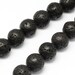 Natural Black Lava Stone Round Gemstone Beads Approx. 15" Strand for Jewelry Making Supplies Choose Size: 4mm 6mm 8mm 10mm Bulk US Seller
