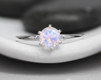 Vintage-Style Bridal Ring - Sterling Silver Lavender Quartz Gemstone Engagement Ring - Solitaire Wedding Ring - Alternative Engagement Ring