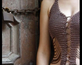 Chainmail Top With Chains In Copper Color