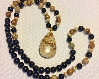 Picture Jasper Beaded Necklace