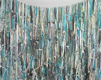 Bohemian Backdrop | Photo Booth Backdrop | Ribbon Curtain Rag Backdrop | Photography Backdrop | Shabby Chic Backdrop