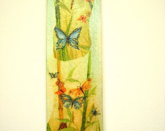 Bookmark handmade butterflies collages.
