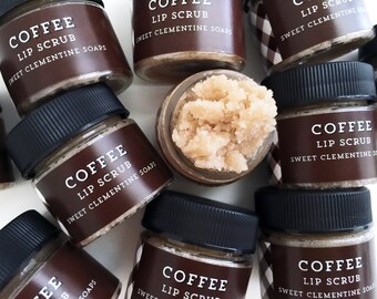 Coffee Lip Scrub, Avocado Butter Sugar Lip Scrub, Lip Balm, Lip Polish