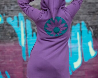 SALE**Lotus Sweater Dress - Purple - Large