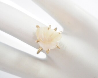 Pearl Ring, Vintage Rings, Tennessee Pearl Ring, Vintage Pearl Ring, Tennessee Pearl, 14k Yellow Gold Tennessee Pearl Ring Sz 6.5 #4456