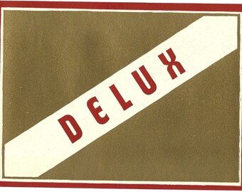 Delux Vintage Lithograph Broom Label,