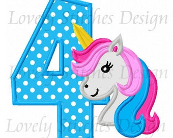 unicorn numbers etsy