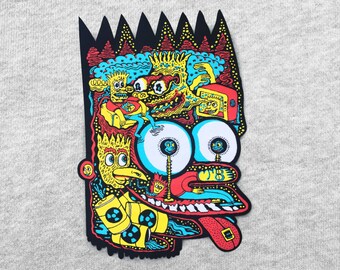 Head of Bart iron-on XL back patch