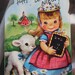 Vintage 1940s 1949 Tri-Fold Mary and her Little Lamb Easter Card Scrapbooking Creative Crafting