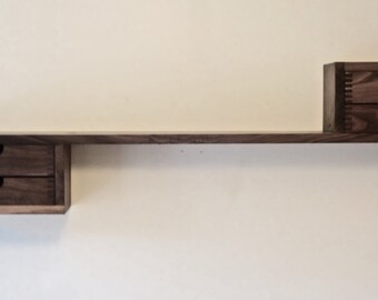 Modern Walnut Floating Shelf