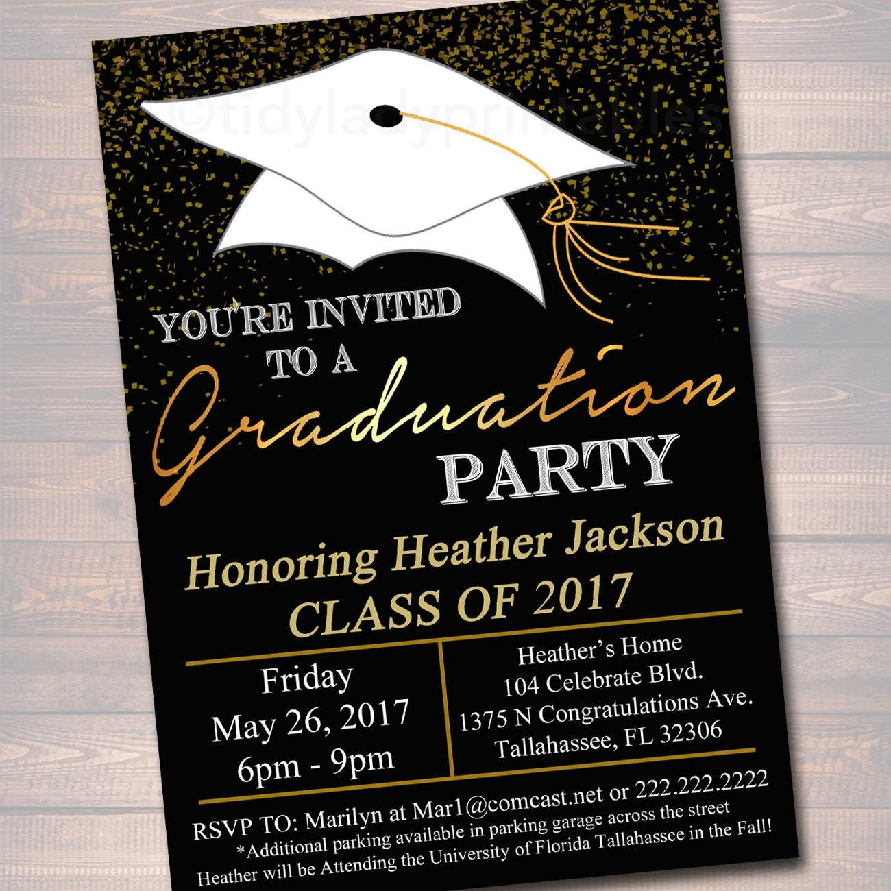 EDITABLE Graduation Party Invitation High School Graduation   Il Fullxfull.1208937103 Qlqz 