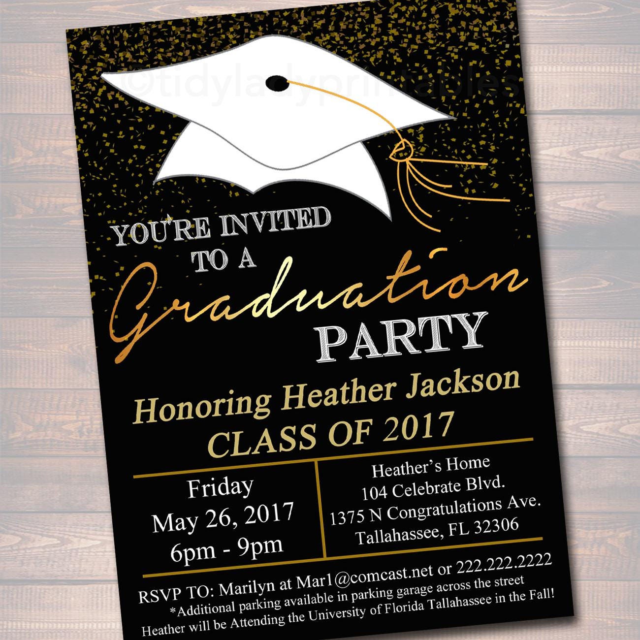 EDITABLE Graduation Party Invitation High School Graduation