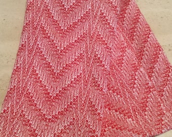 Handwoven Towel Kitchen or Bath - Hand Woven Tea Towel -Red & White Towel - Gift for any occasion Hand Woeven Towel