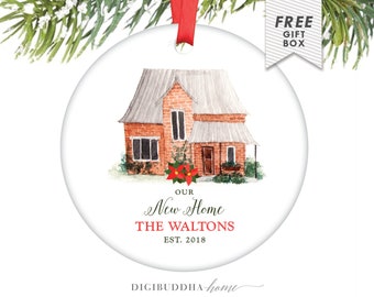 New Home Ornament Personalized New Home Christmas Ornament New Homeowner Gift Personalized Housewarming Gift New Home Gift New House Present