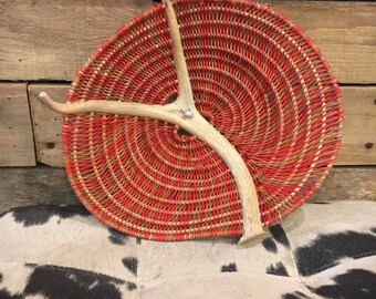 Handmade Antler Basket - "Sunshine"