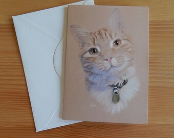 Ginger Tabby Cat - 'Ned' Card