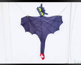 FULL Toothless Dragon Costume Cape and Hat | How to Train Your Dragon | Child | Infant| Adult