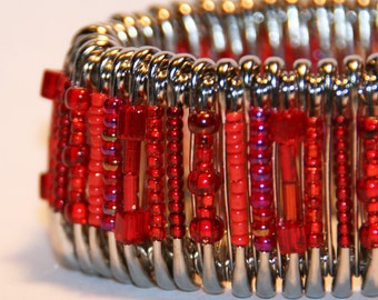Scarlet Heart - Safety Pin Bracelet